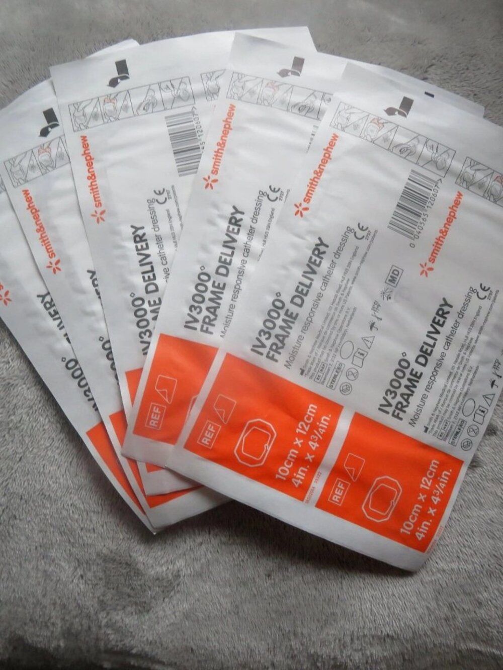 Lot 5 Smith & Nephew IV3000 Dressings 4" x 4 3/4" Expire 12/1/26 or After